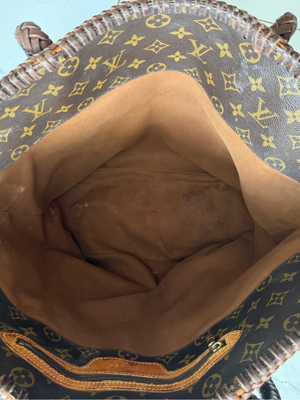 Louis Vuitton Brown Monogram Tassel Tote - Vintage Boho Bags - Picture 6 of 6